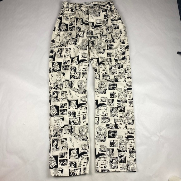 Reformation Denim - Reformation Newsprint Jeans Women's Size 2* Black and White Comic Print